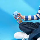 ION8, Zwierzęta safari, bidon z ustnikiem, niebieski, 350 ml