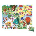 Janod, 4 pory roku, puzzle w walizce, 36 elementów
