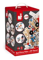 Janod, Brico ‘Kids, zestaw konstruktora, 100 elementów