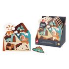Janod, Dinozaury, drewniane puzzle muzyczne, 6 szt.