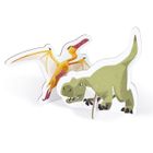 Janod, Dinozaury, puzzle edukacyjne z figurkami 3D, 200 elementów