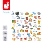 Janod, duże naklejki, zwierzęta, 50 szt.