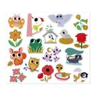 Janod, duże naklejki, zwierzęta w ogrodzie, 100 szt.