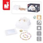 Janod, Jednorożce, szkatułka na biżuterię z lusterkiem, naszyjnikiem i bransoletką