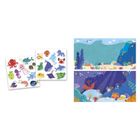 Janod, My arts & crafts, zestaw kreatywny, grube naklejki wielokrotnego użytku, ocean