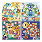 Janod, My arts & crafts, Zwierzęta, okrągłe naklejki, multizestaw kreatywny