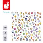 Janod, naklejki, emocje, 100 szt.