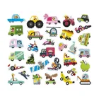 Janod, Pojazdy, naklejki na arkuszach, 200 szt.