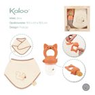 Kaloo, Grignoti, Wiewiórka, zestaw prezentowy 2w1, gryzak, smoczek do owoców + śliniak