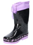 Kalosze dziewczęce, czarne, American Club