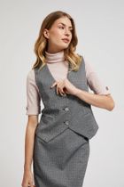 Kamizelka damska, szara, Moodo