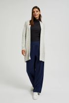 Kardigan damski, beżowy, Moodo