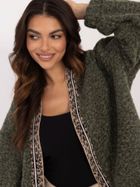 Kardigan damski, khaki, Italy Moda