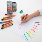 Kidea, Kredki Super Jumbo, 8 kolorów, zestaw z temperówką