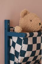 Kids Concept, Circus, półka ścienna materiałowa w szachownicę, check teal