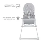 Kinderkraft, Binci, krzesełko do karmienia, light grey