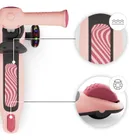 Kinderkraft, Halley 2, hulajnoga 3-kołowa, balansowa 2w1, LED, Rose Pink