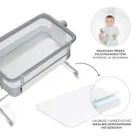 Kinderkraft, Nestee Up 2, łóżeczko dostawne, full light grey