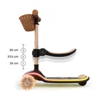 Kinderkraft, RAKET UP, hulajnoga 3-kołowa LED, 2w1, Beige