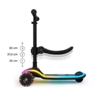 Kinderkraft, RAKET UP, hulajnoga 3-kołowa LED, 2w1, Black