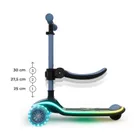 Kinderkraft, RAKET UP, hulajnoga 3-kołowa LED, 2w1, Blue