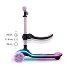 Kinderkraft, RAKET UP, hulajnoga 3-kołowa LED, 2w1, Pink