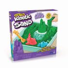 Kinetic Sand, piasek kinetyczny z piaskownicą, zielony