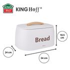 Kinghoff, chlebak, pojemnik na pieczywo, stalowy, biały, kh-1947