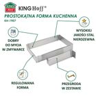 Kinghoff, forma regulowana, rant do ciast tortów, prostokątna