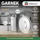 Kinghoff, garnek gastronomiczny z pokrywą, stalowy, 17l, KH-1961