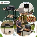 Kinghoff, grill węglowy na kółkach z półkami, kh-2034