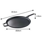 Kinghoff, patelnia żeliwna do naleśników pizzy, 29 cm