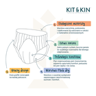 Kit and Kin, Nappy Pants, pieluchomajtki, rozmiar 6, 12-17 kg, jeż i szop, 18 szt.