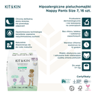 Kit and Kin, Nappy Pants, pieluchomajtki, rozmiar 7, 17 kg+, żyrafa i leniwiec, 16 szt.