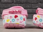 Klapki dziewczęce, różowe, Myszka Minnie, Crocs