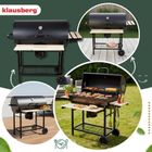 Klausberg, grill węglowy na kółkach z półkami, kb-9033