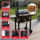 Klausberg, grill węglowy na kółkach z półkami, kb-9034