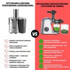 Klausberg, sokowirówka, wyciskarka wolnoobrotowa, srebrna, KB-7868