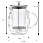 Klausberg, termiczny zaparzacz tłokowy do kawy i herbaty, 600 ml, KB-7683