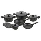 Klausberg, zestaw garnków marmurkowych, 12 elementów, kb-7968