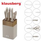 Klausberg, zestaw noży w bloku akacjowym, kb-7984