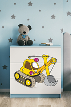 Kocot Kids, Babydreams, komoda, niebieska, koparka