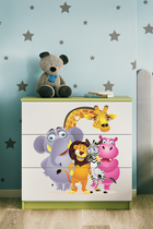 Kocot Kids, Babydreams, komoda, zielona, zoo