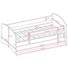 Kocot Kids, Babydreams, łóżko z materacem, niebieskie, dinusie, 70-140 cm