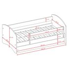 Kocot Kids, Babydreams, łóżko z materacem, różowe, kot, 70-140 cm