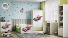 Kocot Kids, Babydreams, łóżko, zielone, auto wyścigowe, 80-180 cm