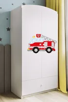 Kocot Kids, Babydreams, szafa, biała, straż pożarna, 181.2-52-90 cm