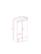 Kocot Kids, Babydreams, szafa, niebieska, jednorożec, 181.2-52-90 cm