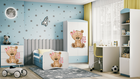 Kocot Kids, Babydreams, szafa, niebieska, miś kwiatki, 181.2-52-90 cm