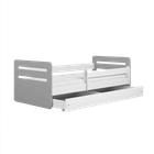 Kocot Kids, Tomi, łóżko z materacem, szare, 80-180 cm